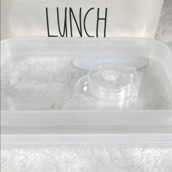 NWT Rae Dunn 2 pieces Lunch & Delish Ceramic Containers Set with Vented Lid New - Picture 5 of 15